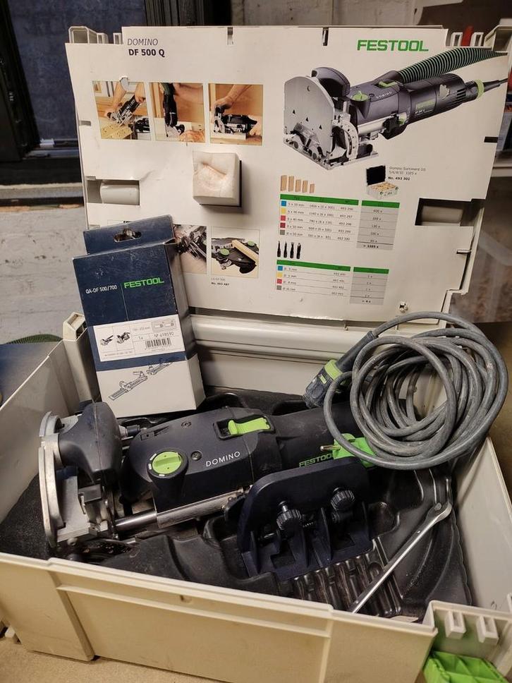 Festool domino df 500 incl systainer met dominos, Doe-het-zelf en Bouw, Gereedschap | Freesmachines, Zo goed als nieuw, Ophalen