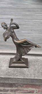 Bronze femme art deco signe f gosse, Enlèvement ou Envoi, Bronze