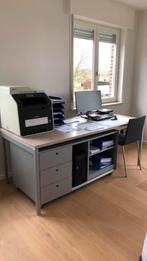 Bureau + lade op wielen + kast, Huis en Inrichting, Bureaus, Ophalen, Zo goed als nieuw, Bureau