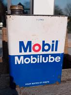 vintage olieblik Mobil Mobillube, Verzamelen, Blikken, Ophalen of Verzenden, Zo goed als nieuw