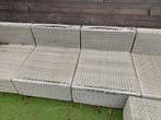 Gratis loungeset met kussens grijs, Tuin en Terras, Ophalen, Gebruikt, Rotan