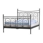 Bed twijfelaar smeedijzer, Huis en Inrichting, Slaapkamer | Bedden, Ophalen, Gebruikt, Zwart, 140 cm