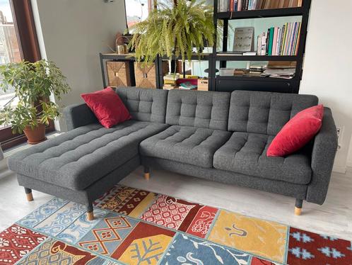 Ikea Landskrona 3-zits loungestoel, Huis en Inrichting, Zetels | Zetels en Chaises Longues, Zo goed als nieuw, Hout, Ophalen