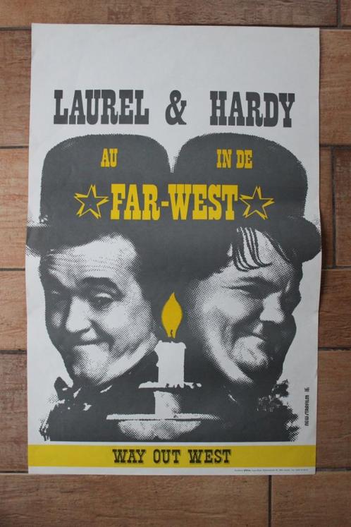filmaffiche Laurel and Hardy Way Out West filmposter, Collections, Posters & Affiches, Comme neuf, Cinéma et TV, A1 jusqu'à A3