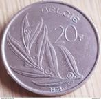 BELGIË : 20 FRANK 1993 VL KM 160 UNC !!, Postzegels en Munten, Overig, Ophalen of Verzenden, Losse munt