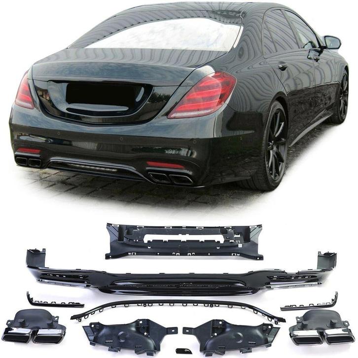 AMG Look Uitlaat Diffuser Voor MB S Klasse W222 2017 t/m 202, Auto diversen, Tuning en Styling, Verzenden