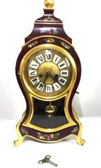 Neuchatel klok 2 bellen 22k goud verguld H 45 😍💎🕐💑🎁👌, Ophalen of Verzenden