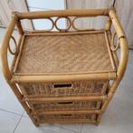 COMMODE /CHEVET EN ROTIN VINTAGE, Ophalen