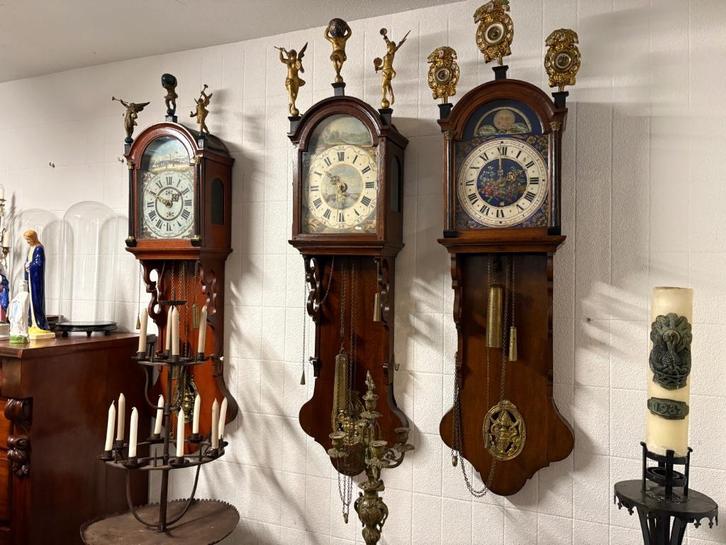 verzameling klokken Friese staartklokken -pendules-comtoises, Antiek en Kunst, Antiek | Klokken, Ophalen