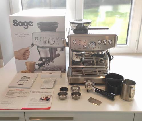 Machine expresso manuelle comme neuve Sage Barista Express, Elektronische apparatuur, Koffiezetapparaten, Zo goed als nieuw, Gemalen koffie