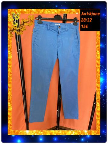 Chino broek 28/32. Jack&Jones, Enlèvement ou Envoi, Comme neuf, Jack and Jones, Bleu