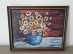 Zeer mooi schilderij op paneel - bloemen, Antiek en Kunst, Ophalen of Verzenden