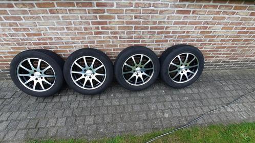 4 velgen Dezent steek 5x112  + TOYO 215/55 R16, Auto-onderdelen, Banden en Velgen, Velg(en), Zomerbanden, 16 inch, 215 mm, Personenwagen