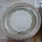 Glazen schaal met zilver rand, Huis en Inrichting, Ophalen of Verzenden, Zo goed als nieuw