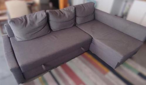Groot Grijs Zetelbed, Huis en Inrichting, Slaapkamer | Slaapbanken, Gebruikt, 160 cm, 220 cm, Tweepersoons, Grijs, Ophalen