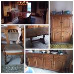 Eetplaats uittrekbare tafel, 6 stoelen, dressoir, barkast, Huis en Inrichting, Ophalen, Gebruikt, Klassiek, 4 tot 6 stoelen