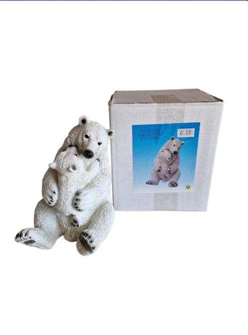 beelden Ijsbeer met jong poly 21cm, Verzamelen, Beelden en Beeldjes, Nieuw, Dier, Ophalen of Verzenden