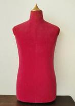 Antieke herenbuste in framboosrode fijne fluweel, Antiek en Kunst, Ophalen of Verzenden