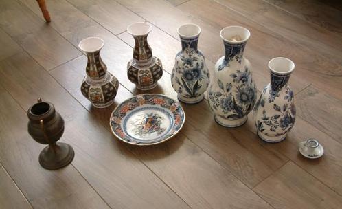 Lot de vases et assiettes hollandais Delft Blue et Makkum, Antiquités & Art, Antiquités | Vases, Enlèvement ou Envoi