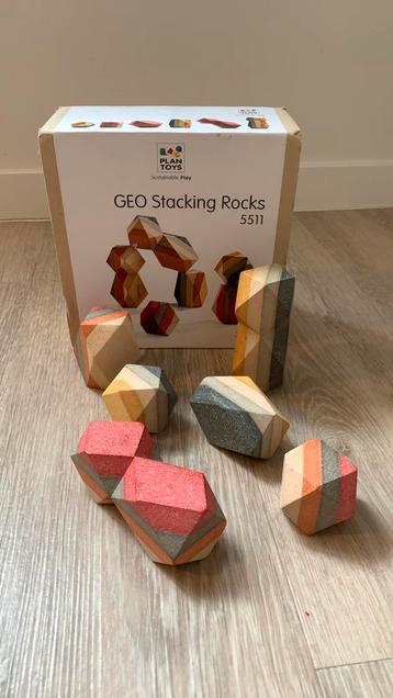 Plan Toys GEO stacking rocks, Kinderen en Baby's, Ophalen, Zo goed als nieuw