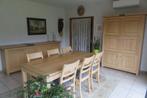 Eetkamer in massief hout, Huis en Inrichting, Complete eetkamers, Zo goed als nieuw, 6 tot 8 stoelen, Ophalen