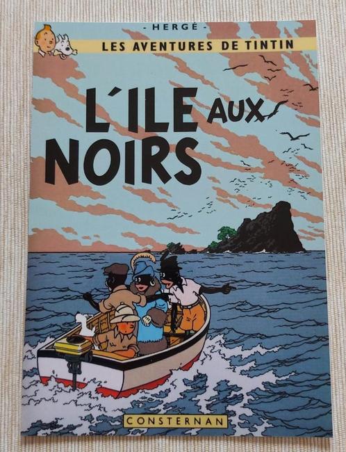 Postcard - Hergé - Les Aventures de Tintin - L’Ile Aux Noirs, Verzamelen, Postkaarten | Themakaarten, Ongelopen, Verzenden