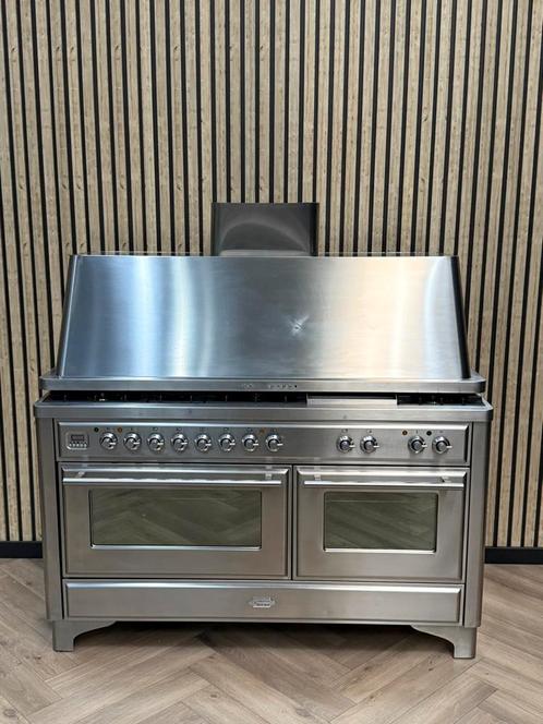 Prachtige Boretti Majestic 150cm Inox + Afzuigkap, Elektronische apparatuur, Fornuizen, Gas, 5 kookzones of meer, 90 tot 95 cm