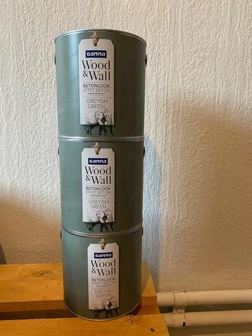 Gamma Wood&Wall betoneffect Greyish Green 2,5 liter x3 beschikbaar voor biedingen