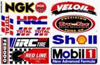 NGK HRC Shell Ferodo Mobil1 Veloil stickervel motoren, Ophalen of Verzenden