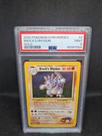 Brock's Rhydon Holo Gym Heroes PSA 9, Hobby en Vrije tijd, Verzamelkaartspellen | Pokémon, Ophalen of Verzenden, Zo goed als nieuw