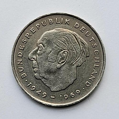 Allemagne RFA 2 Mark 1970D (569), Timbres & Monnaies, Monnaies | Europe | Monnaies non-euro, Monnaie en vrac, Allemagne, Enlèvement ou Envoi