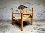 Vintage safari chair Sorlie Mobler Sarpsborg, 75 tot 100 cm, Gebruikt, Vintage, 75 tot 100 cm
