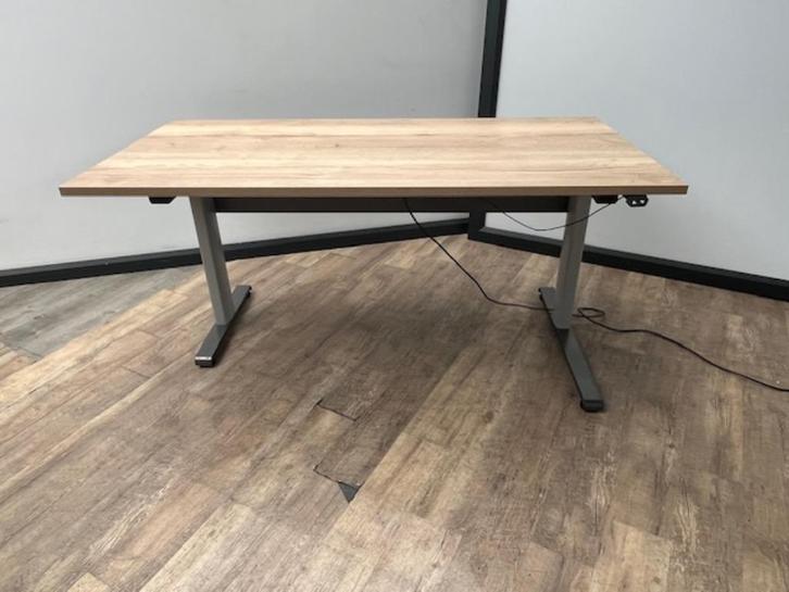 Zit-sta bureau aluminium/donker grijs, Computers en Software, Laptoptafels, Ophalen of Verzenden