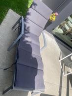 Ligzetel met bijhorend kussen, Jardin & Terrasse, Chaises longues, Enlèvement, Utilisé, Aluminium, Réglable