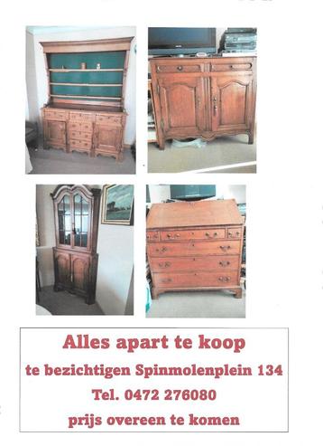 Oude eiken meubelen beschikbaar voor biedingen