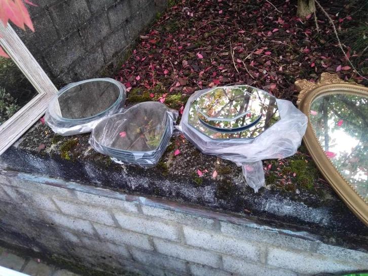 spiegels, onderzetters, rond, ovaal, hartvorm, achthoek, Huis en Inrichting, Woonaccessoires | Spiegels, Ovaal, Ophalen of Verzenden