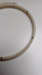 Parelmoer halsketting, Ophalen of Verzenden, Zo goed als nieuw, Beige, Steen of Mineraal