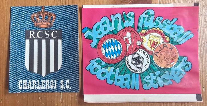 Jaren 60 (like panini) "Jean's" Badge Charleroi + zakje!, Hobby en Vrije tijd, Stickers en Plaatjes, Zo goed als nieuw, Sticker