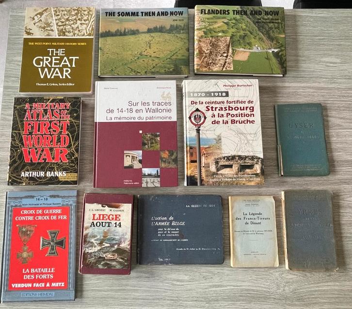 Boeken over de Eerste Wereldoorlog, Boeken, Oorlog en Militair, Zo goed als nieuw, Voor 1940, Ophalen of Verzenden