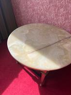 Onyx salon tafel met messing frame, Ophalen