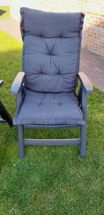 Set 8 Hartman terras stoelen plus 8 dikke kussens, Tuin en Terras, Tuinstoelen, Ophalen, Gebruikt, Kunststof, Inklapbaar