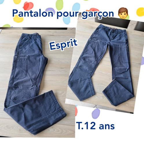 Pantalon pour garçon -bleu-Esprit-T.12 ans, Kinderen en Baby's, Kinderkleding | Maat 152, Gebruikt, Jongen, Broek, Ophalen of Verzenden