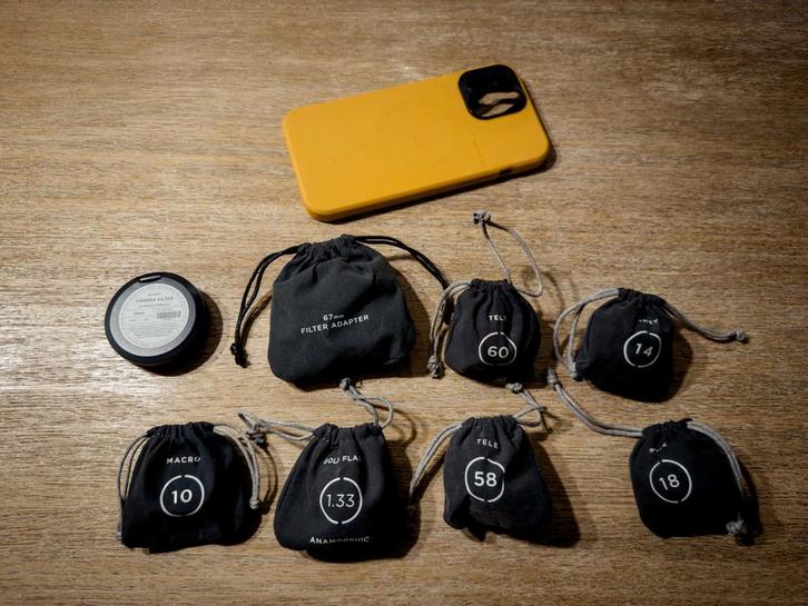 Volledige collectie Moment M-Series lenzen Iphone 13 pro max, Audio, Tv en Foto, Foto | Lenzen en Objectieven, Zo goed als nieuw