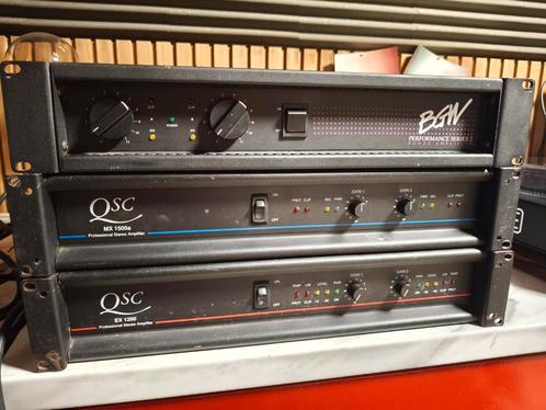 Qsc ex 1250 - mx1500a - btw - crown ct 875, Muziek en Instrumenten, Versterkers | Keyboard, Monitor en PA, Zo goed als nieuw, Ophalen of Verzenden