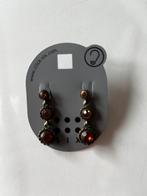 Zwarte oorbellen met oranje bruine steentjes van Six., Comme neuf, Enlèvement, Orange, Pendantes
