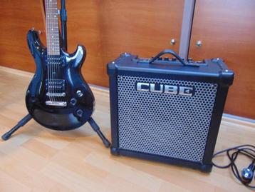 Gitaar Cort M200 + Gitaarversterker Roland Cube-40GX . beschikbaar voor biedingen
