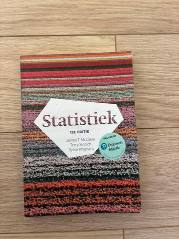 Statistiek 12e editie beschikbaar voor biedingen