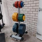 291 kg Olympische Rubber Grip Gewichten Set +  Opbergrek, Sport en Fitness, Fitnessmaterialen, Ophalen