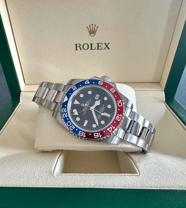Rolex GMT-Master “Pepsi”, Handtassen en Accessoires, Horloges | Heren, Nieuw, Rolex, Ophalen of Verzenden
