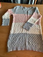 Trui met grijze, witte en roze panden. Tricot., Kleding | Dames, Truien en Vesten, Roze, Geen merk, Gedragen, Ophalen